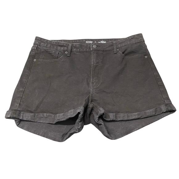 Old Navy Plus Pants - Old Navy Black High Rise OG Straight Denim Shorts‎ Size 18 Spring Break Summer